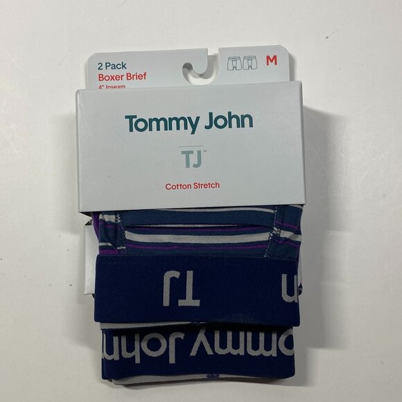 NWT Tommy John Cotton Stretch Boxer Brief - 2 Pack - 4" - Violet Theme - Picture 2 of 6